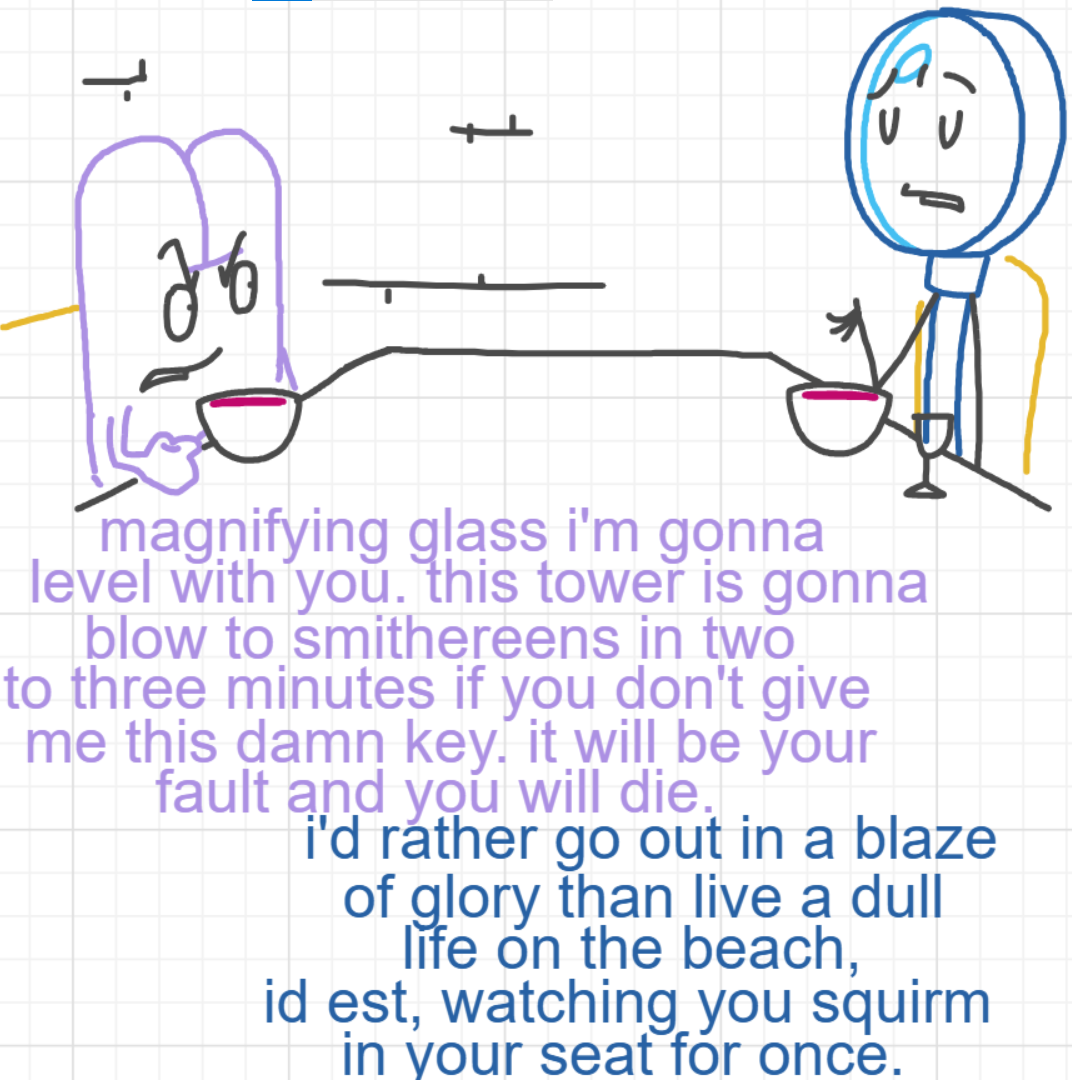 A panel from I've Been Everywhere, Man, episode nine of the Board Boards object show by Furretwalk/WalkingFurret.